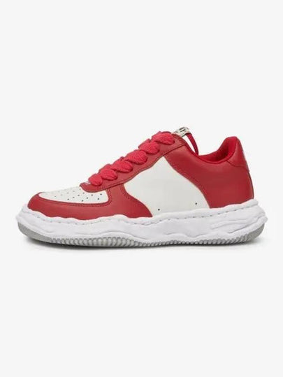 Wayne OG Sole Leather Low Top Sneakers Red White - MAISON MIHARA YASUHIRO - BALAAN 2