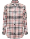 Tartan Logo Long Sleeve Shirt Pink - BURBERRY - BALAAN 2