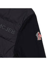 Grenoble Contrast Detail Logo Cardigan Black - MONCLER - BALAAN 6