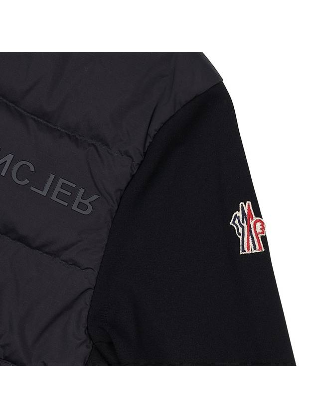 Grenoble Contrast Detail Logo Cardigan Black - MONCLER - BALAAN 6