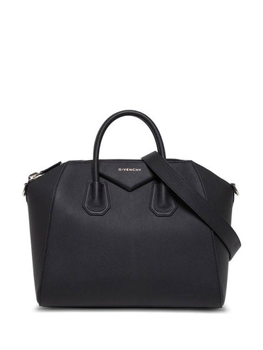 Antagona Medium Leather Tote Bag Black - GIVENCHY - BALAAN 1