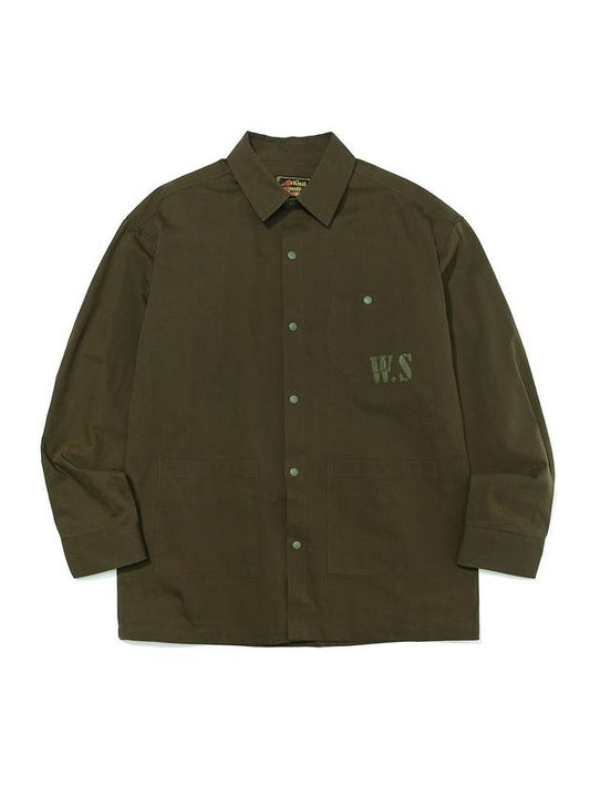 Military Utility Cotton Double Pocket Shirt Khaki - OGARP - BALAAN 2