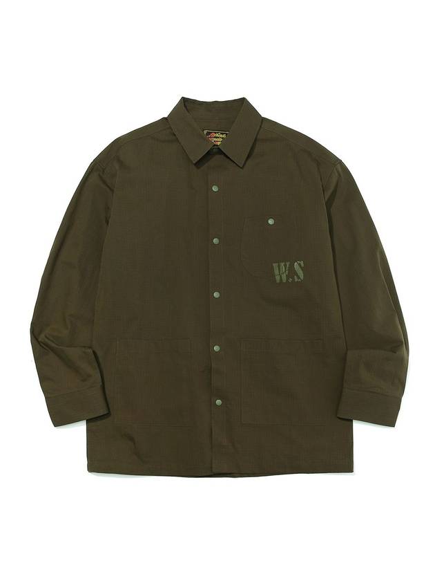 Military Utility Cotton Double Pocket Shirt Khaki - OGARP - BALAAN 1