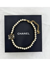 CC Logo Pearl Necklace Choker Black Gold ABE235 - CHANEL - BALAAN 6