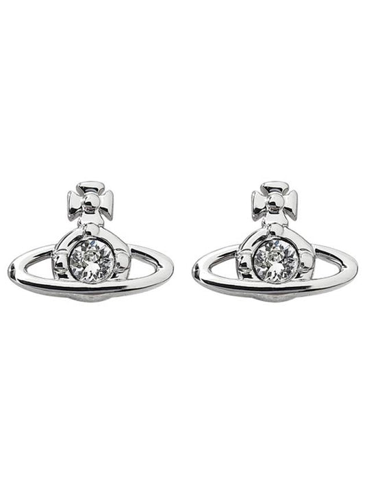 Nano Solitaire Crystal Earrings Silver - VIVIENNE WESTWOOD - BALAAN 2