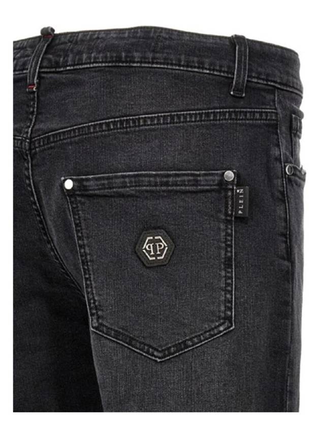 cotton skinny jeans black - PHILIPP PLEIN - BALAAN 5