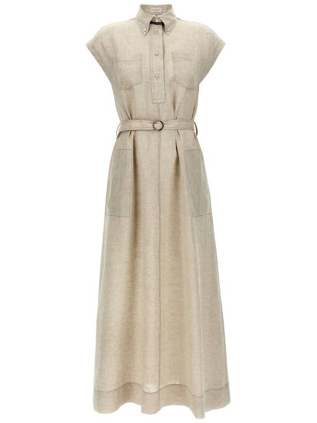 Brunello Cucinelli Linen Dress - BRUNELLO CUCINELLI - BALAAN 1