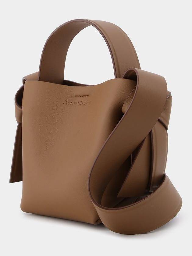 Musubi Micro Leather Shoulder Bag Camel - ACNE STUDIOS - BALAAN 3