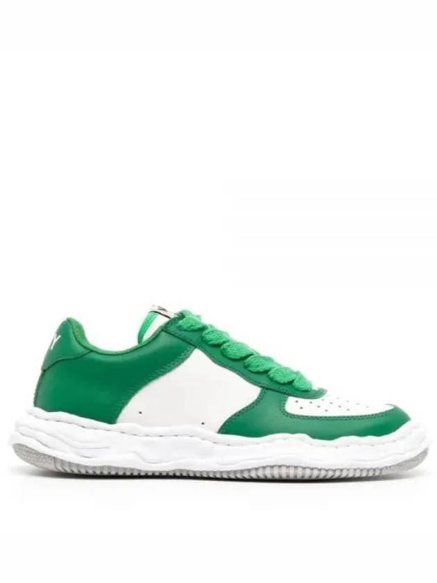 A08FW706 GRNWHT Wayne OG Sole Leather Sneakers - MIHARA YASUHIRO - BALAAN 1