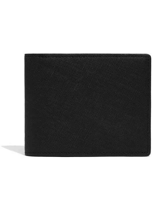 Saffiano natural leather half wallet black - VANN WORKS - BALAAN 2