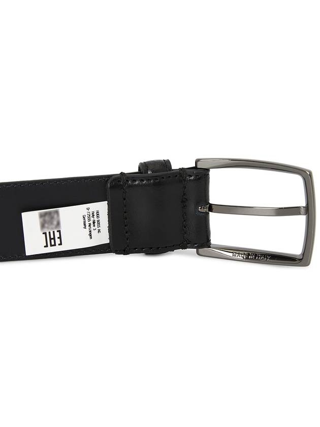 Logo Buckle Leather Belt Black - HUGO BOSS - BALAAN 5