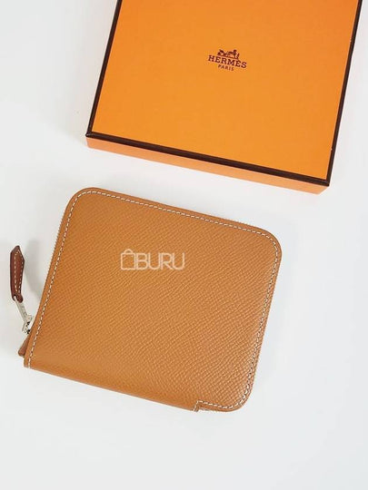 Silk'In Compact Coin Wallet Brown - HERMES - BALAAN 2