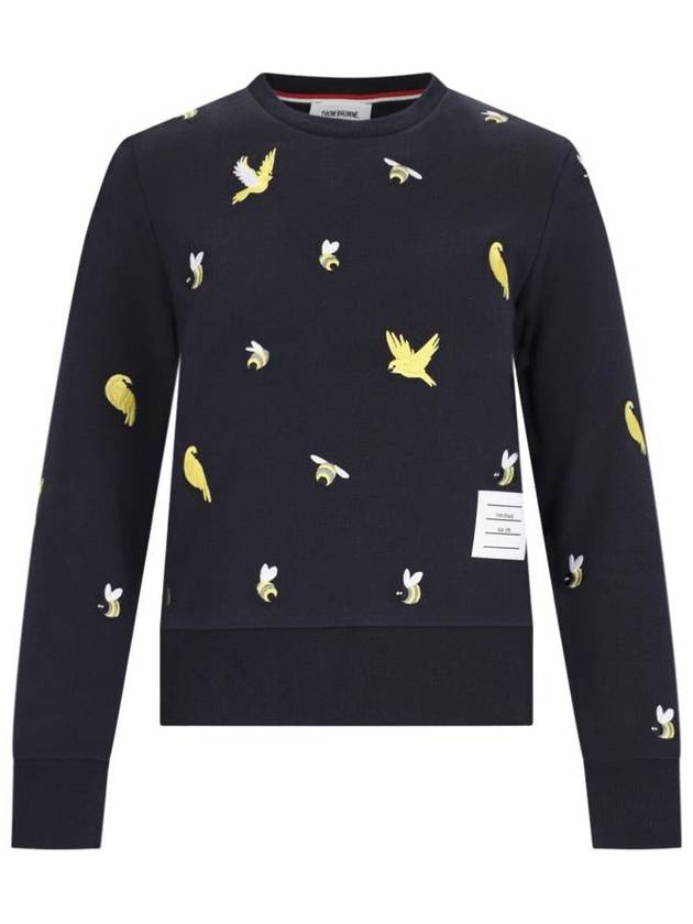 Loop Back Bird Bee Sweatshirt Navy - THOM BROWNE - BALAAN 2