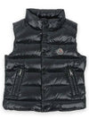 Kids TIB Logo Patch Padded Vest Black 1A12620 68950 999 - MONCLER - BALAAN 1