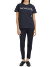 Embroidered Logo Cotton Short Sleeve T-Shirt Navy - MONCLER - BALAAN 4