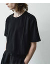 pintuck half t shirt black - NOIRER - BALAAN 1