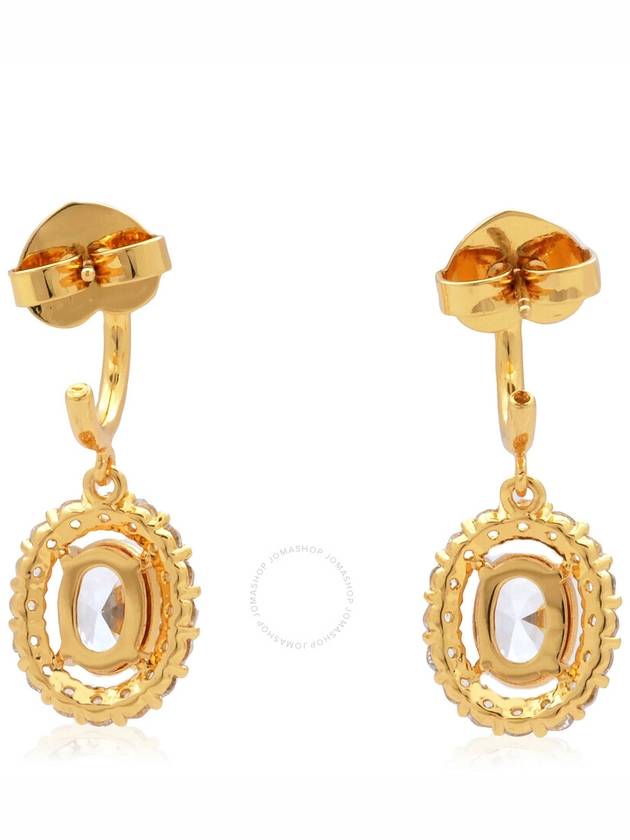 Kate Spade Clear / Gold Victoria Huggies Earrings - KATE SPADE - BALAAN 3