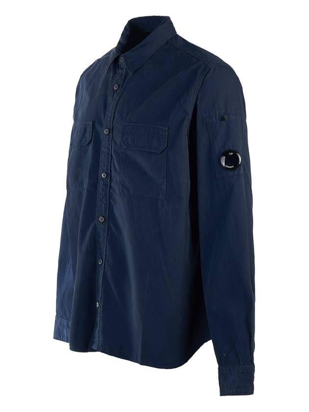 Gabardine Long Sleeve Shirt Navy - CP COMPANY - BALAAN 3