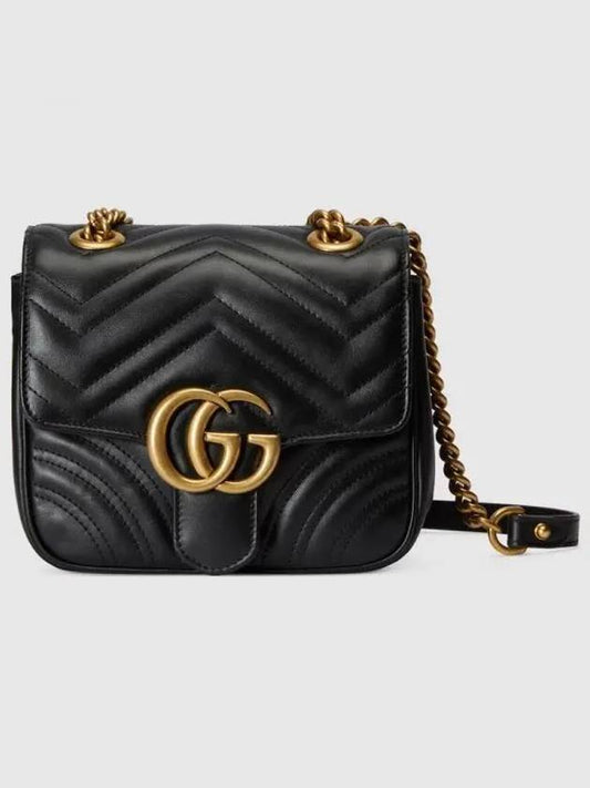 GG Marmont Matelasse Small Shoulder Bag Black - GUCCI - BALAAN 2