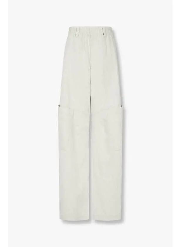 Women s Linen Cotton Banding Cargo Pants Ecru - BRUNELLO CUCINELLI - BALAAN 1