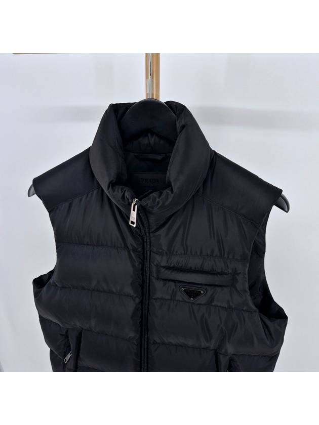 Triangle logo vest padded black size 46 - PRADA - BALAAN 5