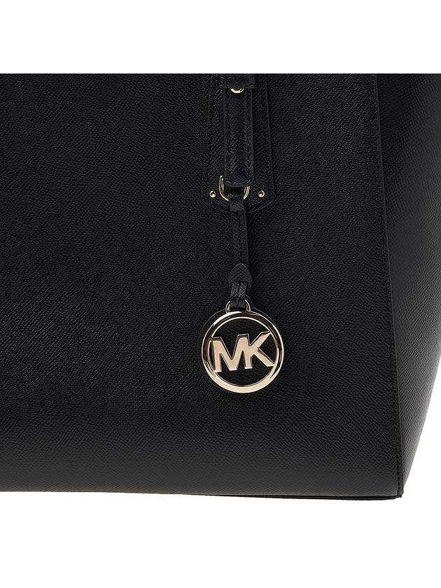 Voyager Medium Cross Grain Leather Tote Bag Black - MICHAEL KORS - BALAAN 10