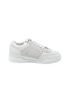 Lettering Two Tone Sneakers Suede Calfskin White - CHANEL - BALAAN 1