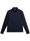 Men s Destry Zip up Golf Midlayer Navy Melange GMJS10975 6881 - J.LINDEBERG - BALAAN 1