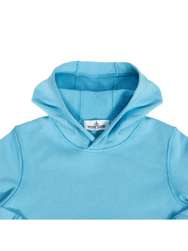 Kids Wappen Patch Hoodie Aqua - STONE ISLAND - BALAAN 4