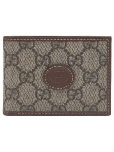 Interlocking GG half wallet beige - GUCCI - BALAAN 1