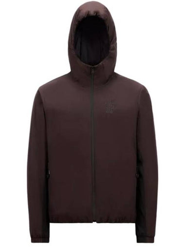 Men s Bissen Hooded Zip Up Dark Brown - MONCLER - BALAAN 1