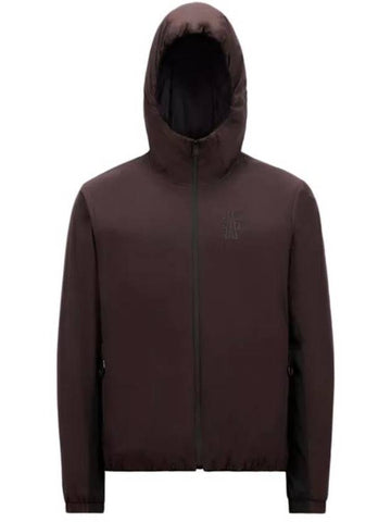 Men s Bissen Hooded Zip Up Dark Brown - MONCLER - BALAAN 1