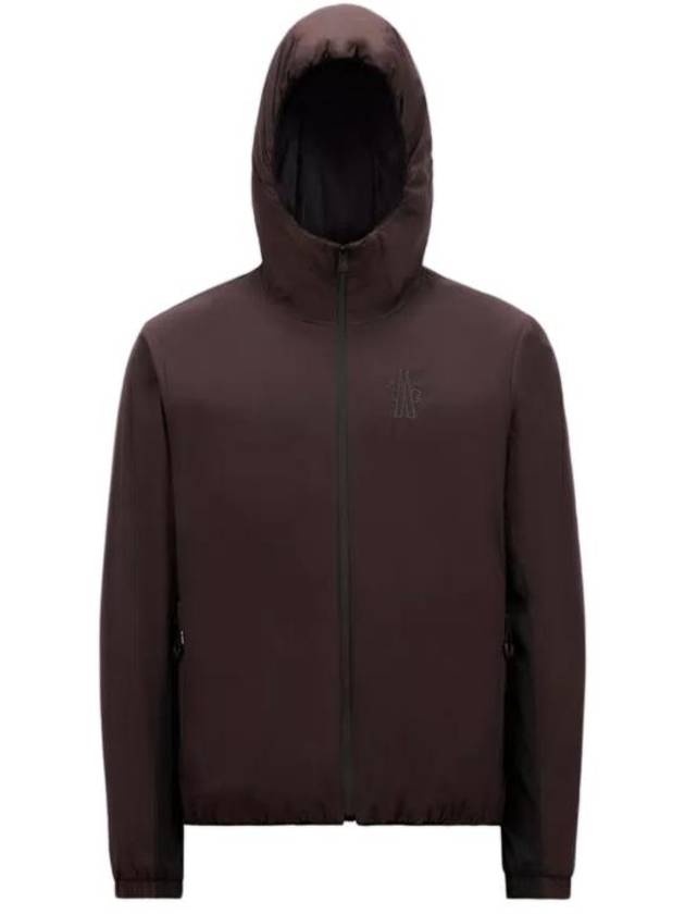 Men's Bissen Zip-Up Hoodie Dark Brown - MONCLER - BALAAN 1