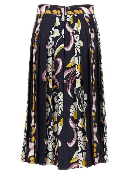 Women s Floral Print Pleated Midi Skirt 157458650 BPG - TORY BURCH - BALAAN 2