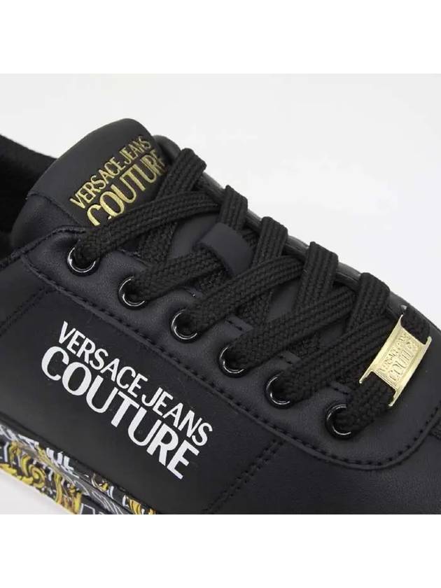 Logo Couture Court 88 Low Top Sneakers Black - VERSACE - BALAAN 5