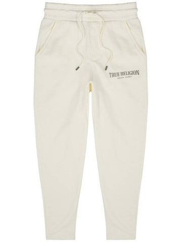 Arch Logo Off White Jogger Pants - TRUE RELIGION - BALAAN 1