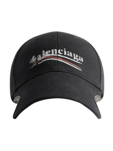 Political Stencil Ball Cap Black - BALENCIAGA - BALAAN 1