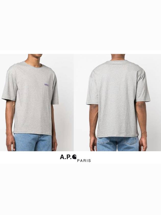 Jeremy Logo Short Sleeve T-shirt Grey - A.P.C. - BALAAN 5