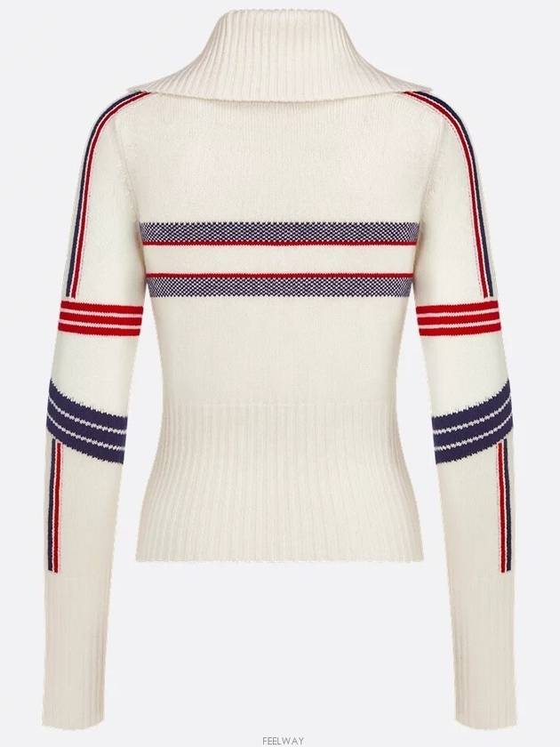 DiorAlps Mockneck Sweater White Wool Cashmere Knit Three - DIOR - BALAAN 2