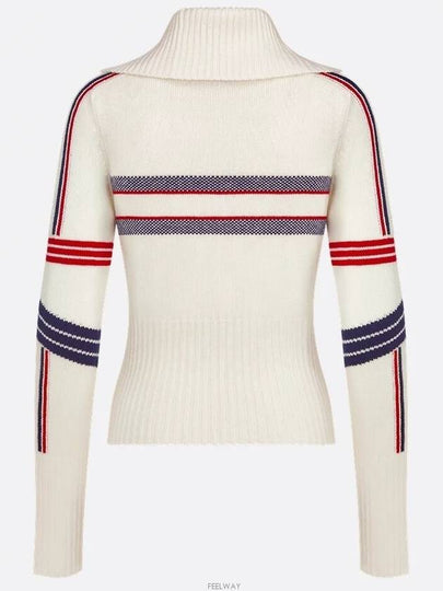 DiorAlps Mockneck Sweater White Wool Cashmere Knit Three - DIOR - BALAAN 2