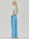 Denim Side Color Wide Pants Blue - RYUL+WAI: - BALAAN 4