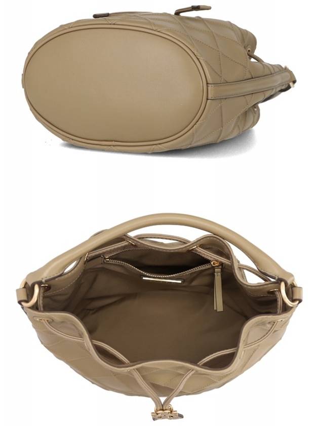 Flaming Large Soft Bucket Bag Beige - TORY BURCH - BALAAN.