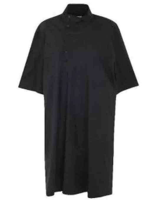 Cotton High Neck Short Dress Black - LEMAIRE - BALAAN 2