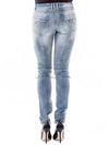 Women's Hidden Fur Light Blue Motorbike Jeans 5657214N C3011 - BALMAIN - BALAAN 3