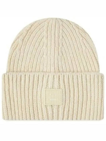 Small Face Logo Beanie Oatmeal Melange - ACNE STUDIOS - BALAAN 2