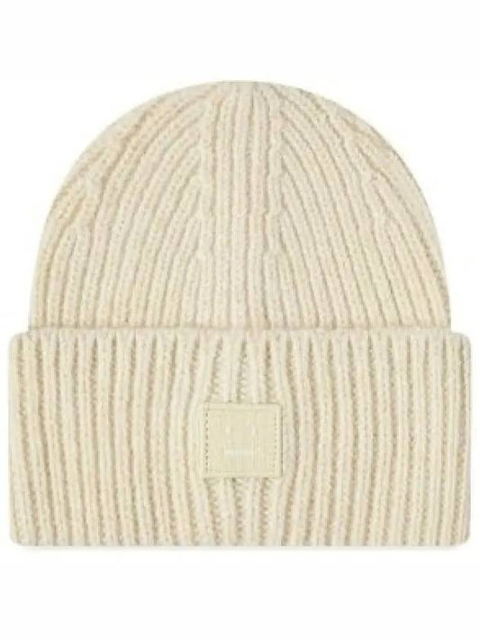 Small Face Logo Beanie Oatmeal Melange - ACNE STUDIOS - BALAAN 2