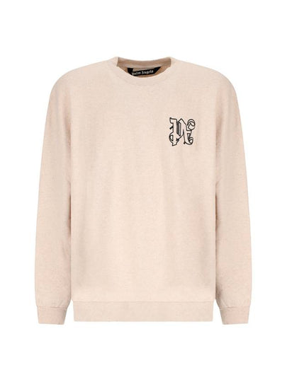 Monogram Logo Sweatshirt Natural - PALM ANGELS - BALAAN 2