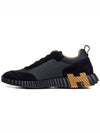 Bouncing Suede Low Top Sneakers Black - HERMES - BALAAN 3