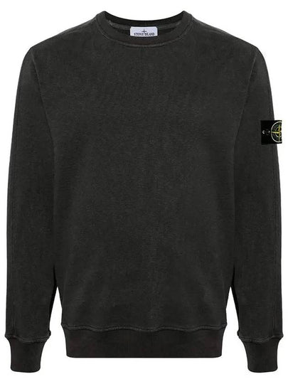 Logo Patch Crew Neck Sweatshirt Dark Grey - STONE ISLAND - BALAAN 2