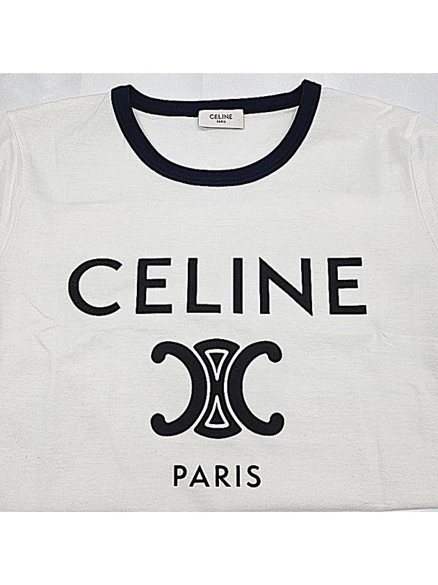 Paris T-Shirt in Cotton Jersey Black White - CELINE - BALAAN 3